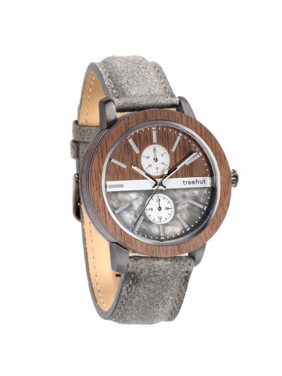 Treehut Wooden Watches | Classic Redwood Ebony Theo Mens Casual Watch -  YouTube